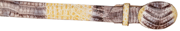 Wild West 2C11A8249 Natural Genuine Caiman Crocodile Belly Cowboy Belt Suit Essence