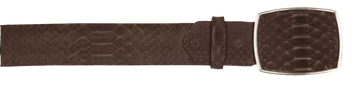 Wild West 2C11AN5707 Nubuck Brown Genuine Python Cowboy Belt