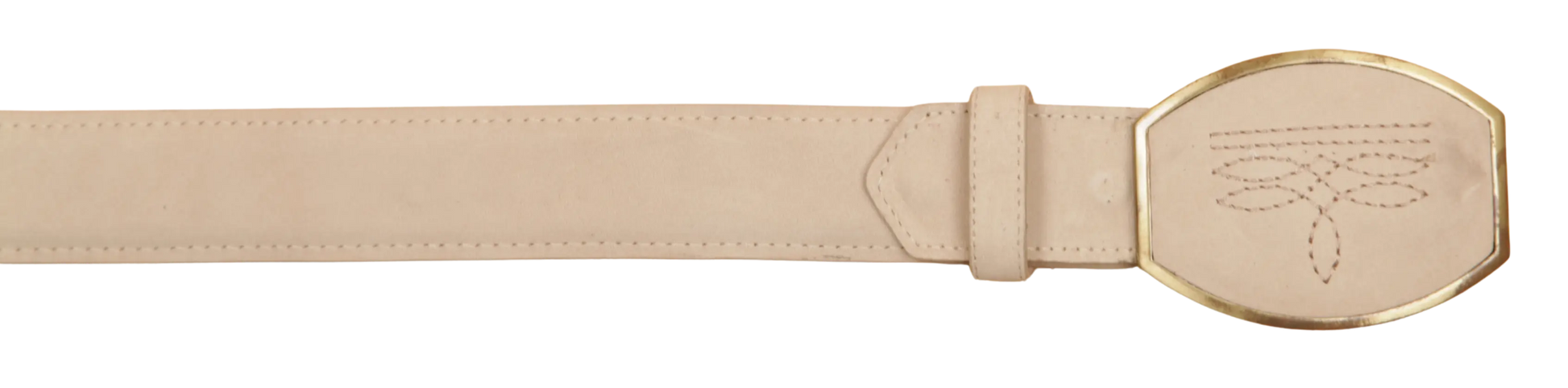 Wild West 2C11AR6304 Winter White Genuine Leather Cowboy Belt Suit Essence