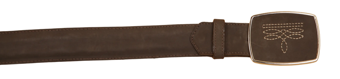 Wild West 2C11AR6359 Tobacco Genuine Leather Cowboy Belt Suit Essence