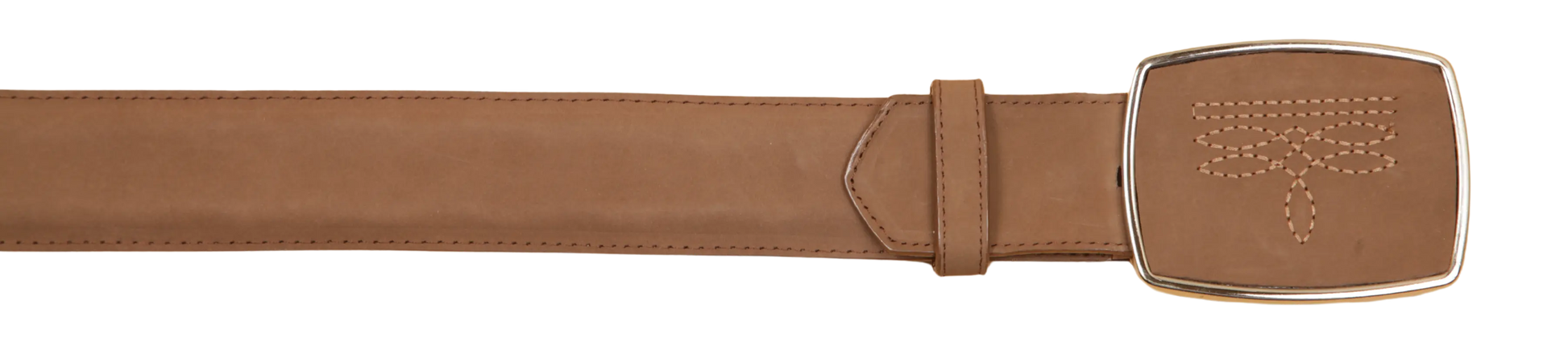 Wild West 2C11AR6361 Taupe Genuine Leather Cowboy Belt Suit Essence