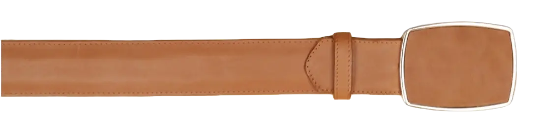 Wild West 2C11AR6362 Camel Genuine Leather Cowboy Belt