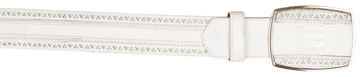 Wild West 2C25U0528 White Genuine Ostrich Leg Cowboy Belt Suit Essence