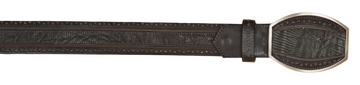 Wild West 2C25U0705 Black Genuine Teju Lizard Cowboy Belt