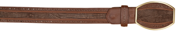 Wild West 2C25U0735 Sanded Brown Genuine Teju Lizard Cowboy Belt Suit Essence