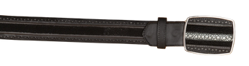 Wild West 2C25U1105 Black Genuine Rowstone Stingray Cowboy Belt