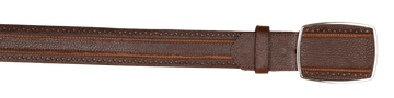 Wild West 2C25U2707 Brown Genuine Leather Cowboy Belt