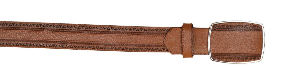 Wild West 2C25U2751 Honey Genuine Leather Cowboy Belt