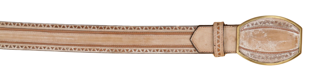 Wild West 2C25U3651 Honey Genuine Leather Cowboy Belt