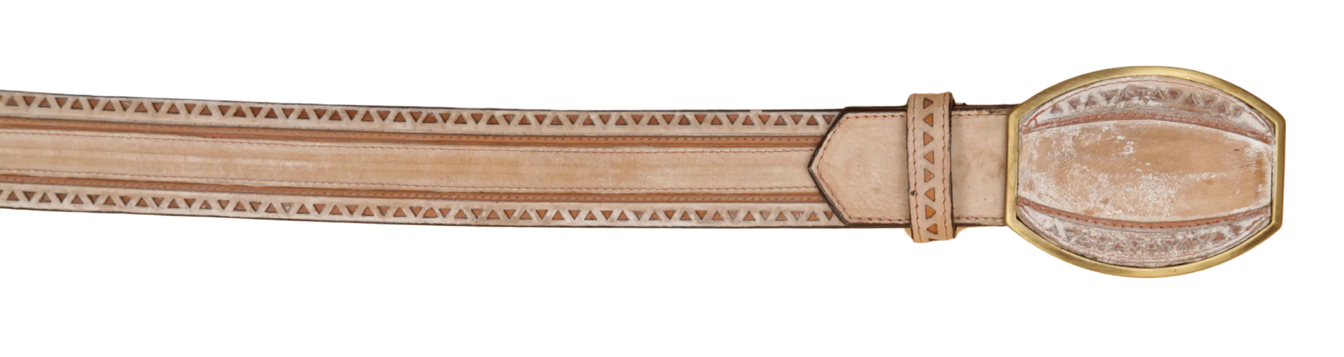 Wild West 2C25U3651 Honey Genuine Leather Cowboy Belt
