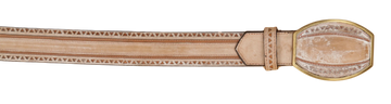 Wild West 2C25U3651 Honey Genuine Leather Cowboy Belt