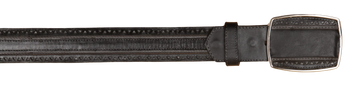 Wild West 2C25U3805 Black Genuine Leather Cowboy Belt