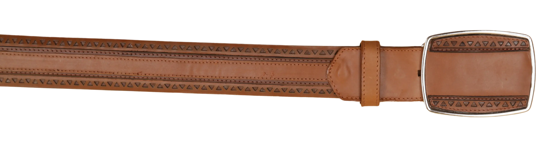 Wild West 2C25U3851 Honey Genuine Leather Cowboy Belt