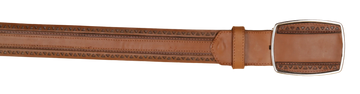 Wild West 2C25U3851 Honey Genuine Leather Cowboy Belt