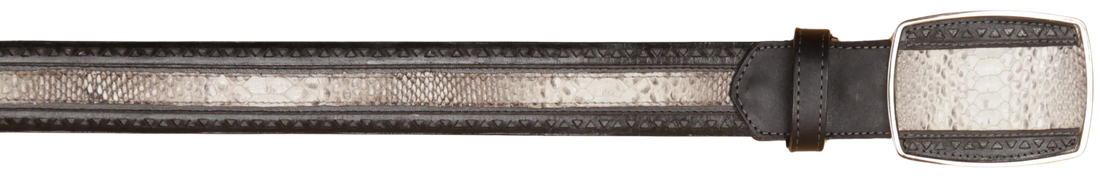 Wild West 2C25U5749 Natural Genuine Python Cowboy Belt Suit Essence