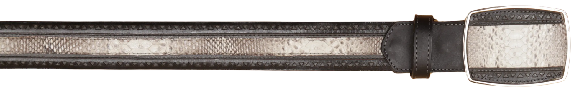 Wild West 2C25U5749 Natural Genuine Python Cowboy Belt Suit Essence