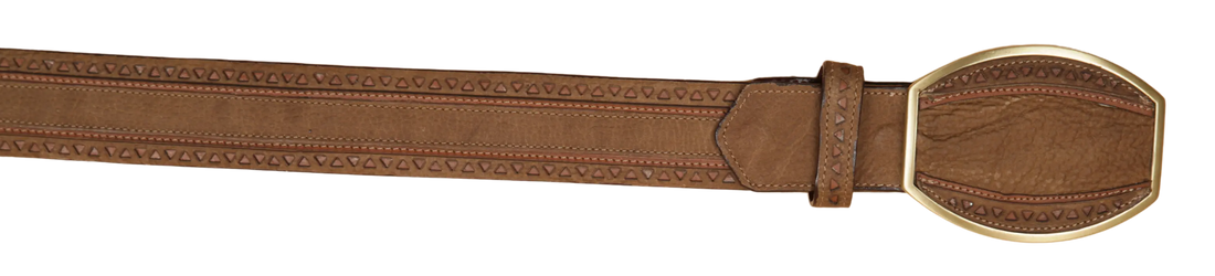 Wild West 2C25U9951 Honey Genuine Leather Cowboy Belt