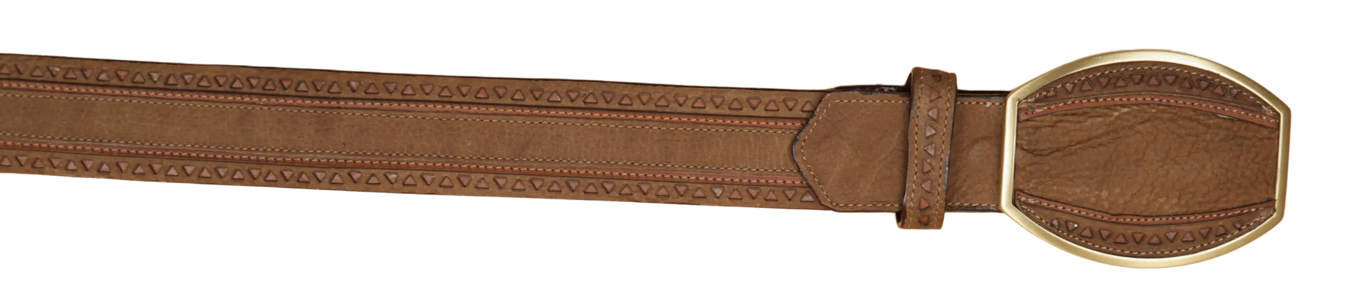 Wild West 2C25U9951 Honey Genuine Leather Cowboy Belt