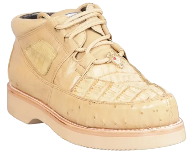 Wild West 2ZA050211 Men's Oryx Genuine Caiman Crocodile/Ostrich Sneakers