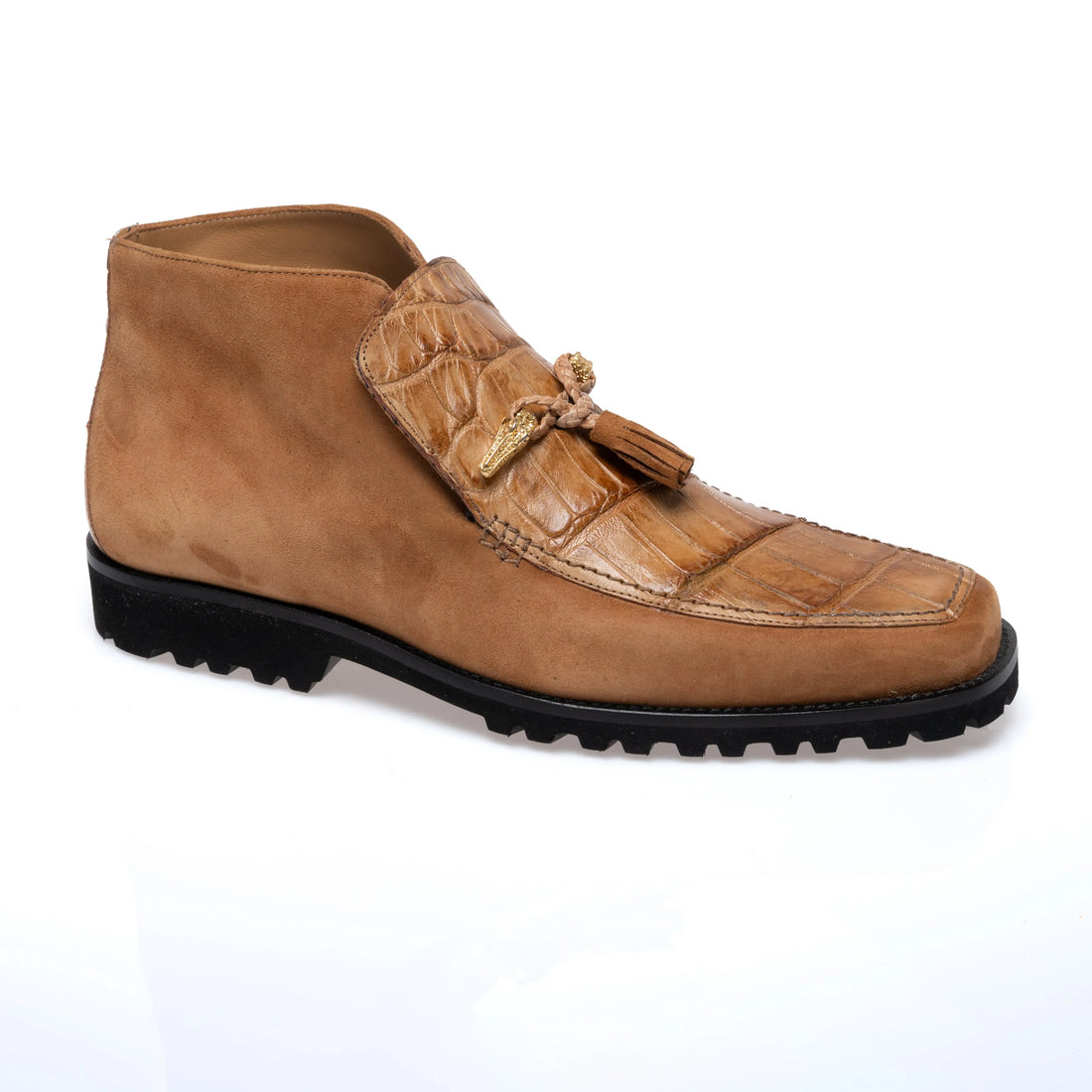 Mauri 3045/4 Hand Painted Brandy Genuine Suede/Alligator Boots