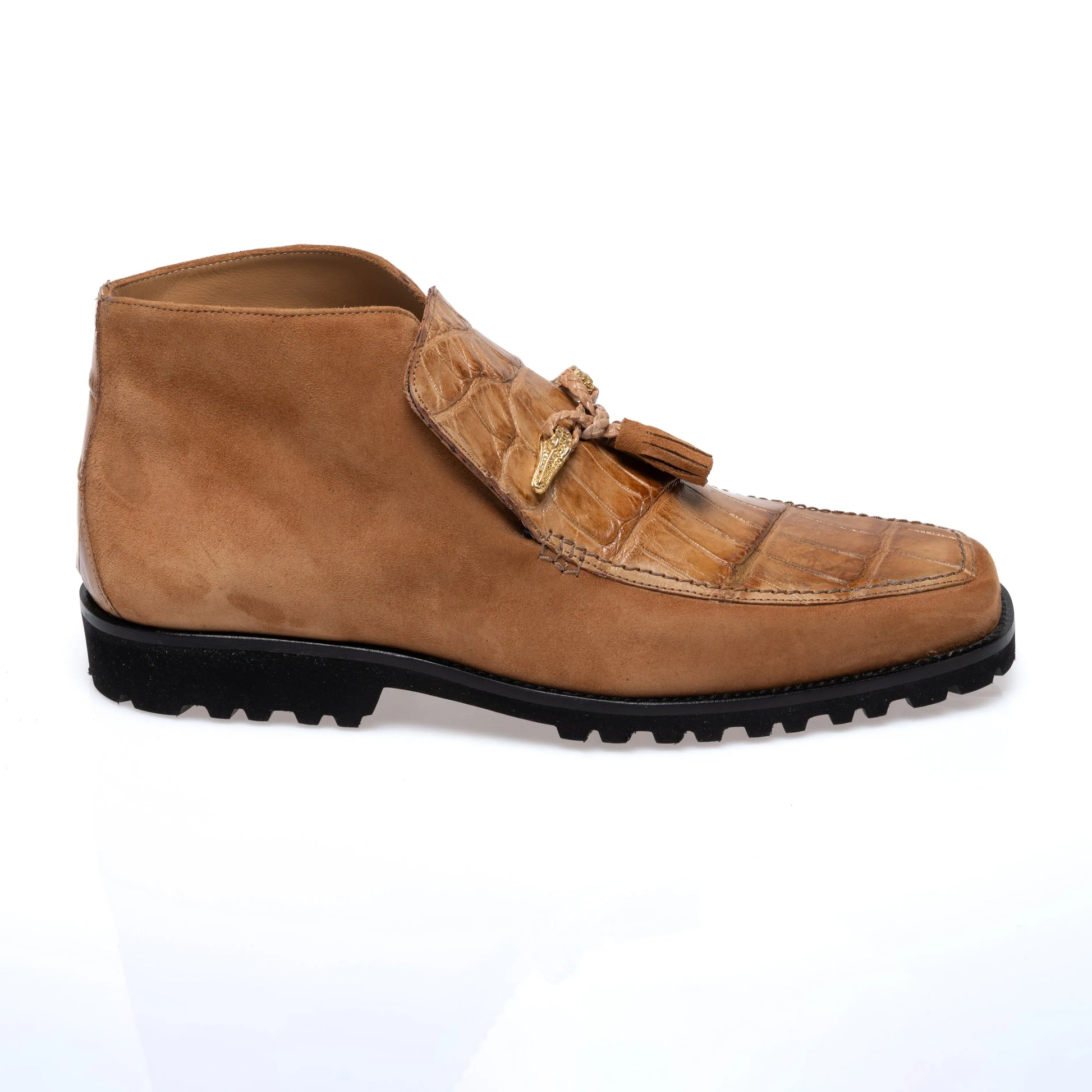 Mauri 3045/4 Hand Painted Brandy Genuine Suede/Alligator Boots