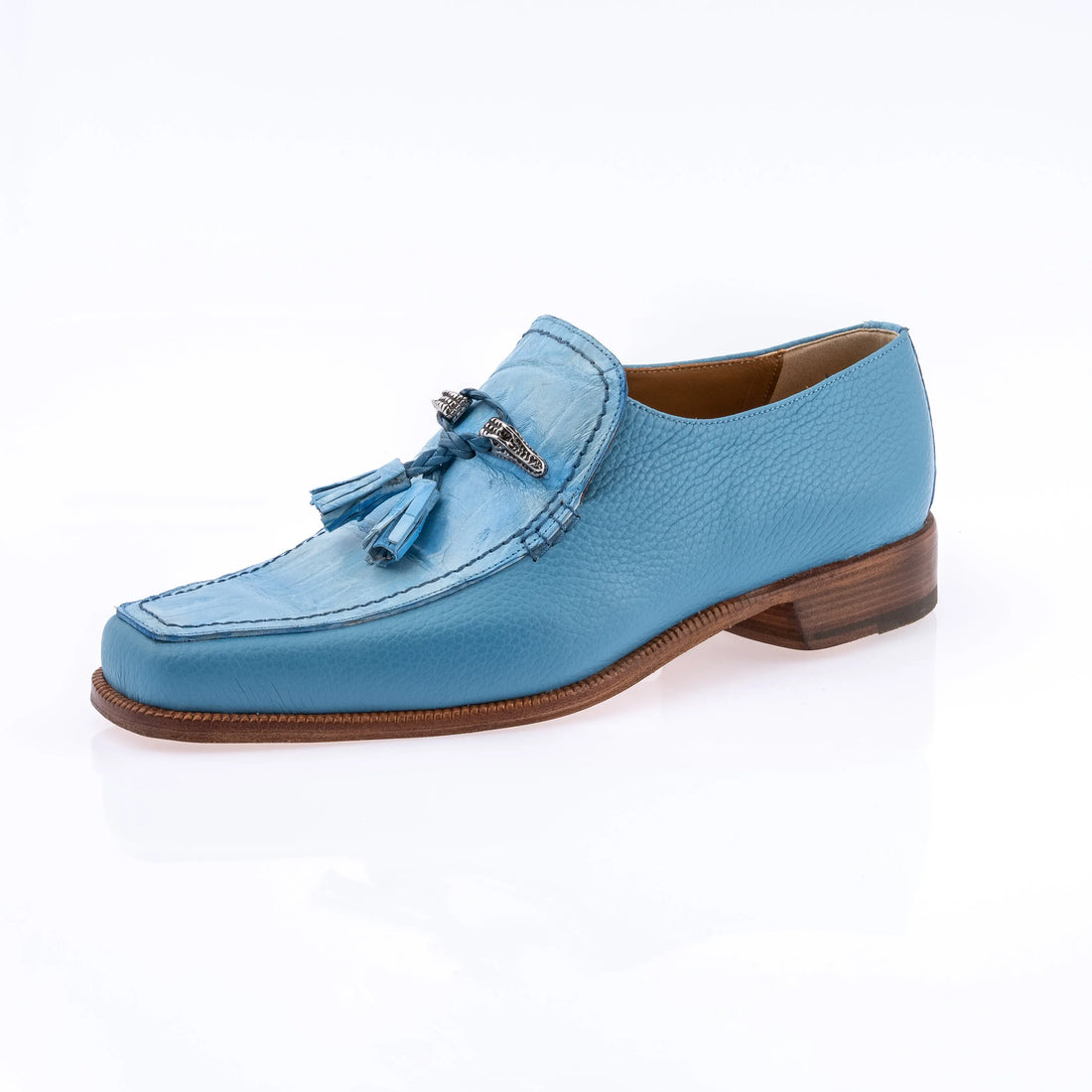 Mauri 3045/6 Light Blue Genuine Time/Baby Crocodile Loafers