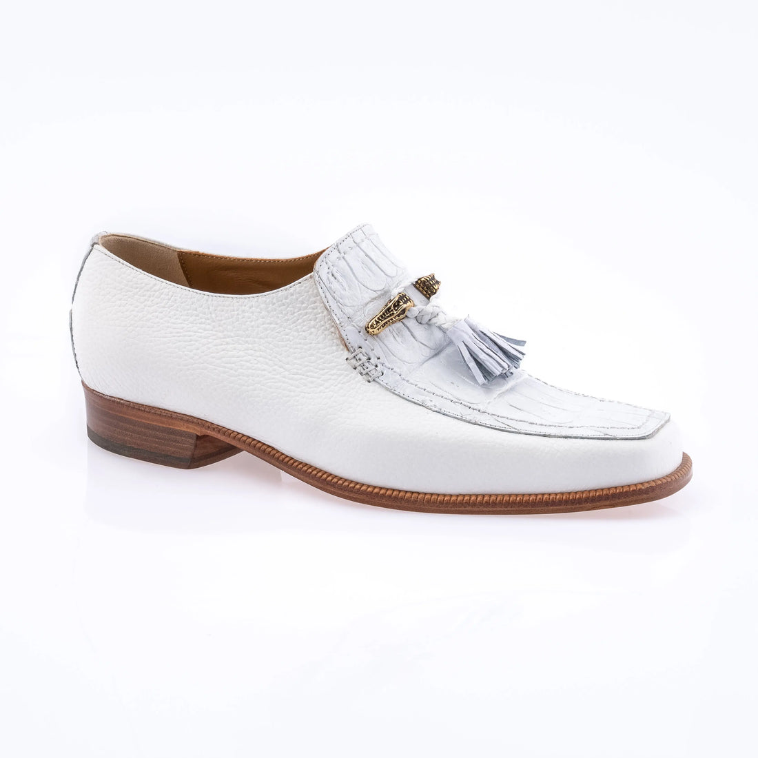 Mauri 3045/6 White Genuine Time/Baby Crocodile Loafers