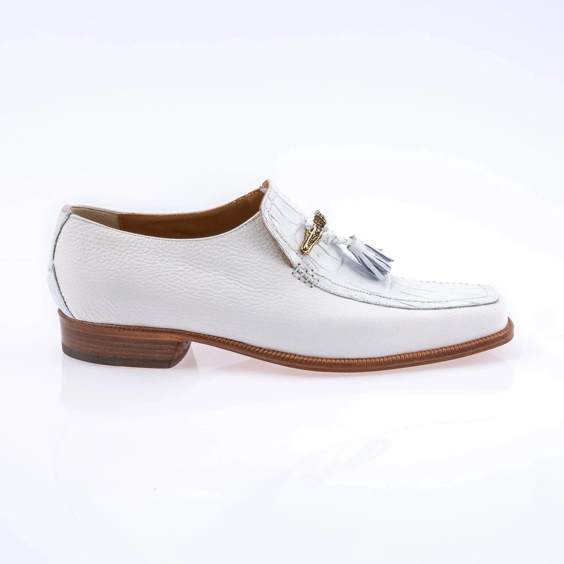Mauri 3045/6 White Genuine Time/Baby Crocodile Loafers