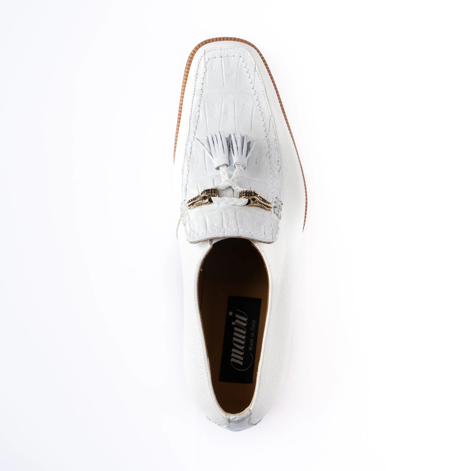 Mauri 3045/6 White Genuine Time/Baby Crocodile Loafers