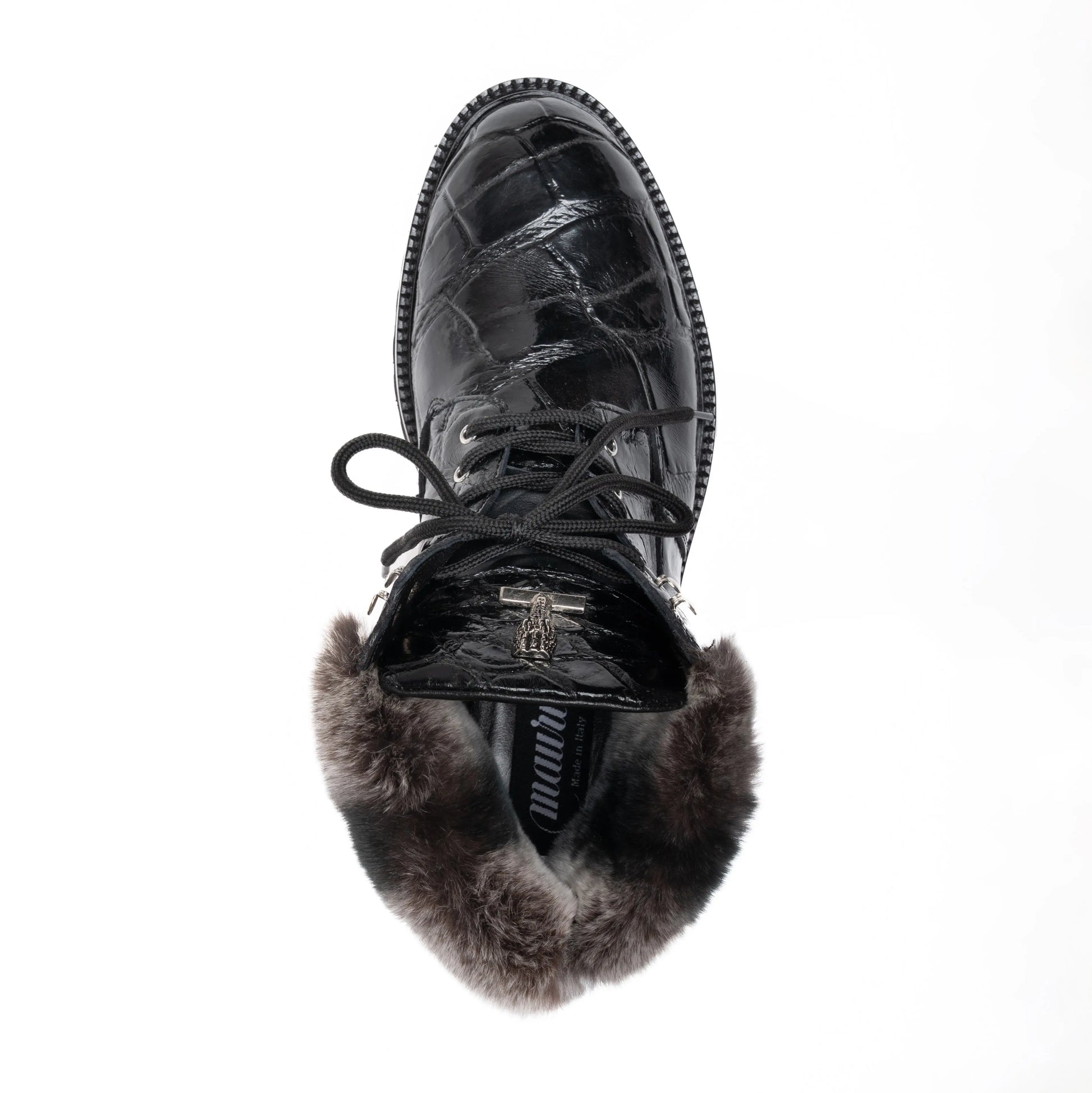 Mauri 3240/4 Black/Grey Genuine Alligator/Rex Rabbit Boots