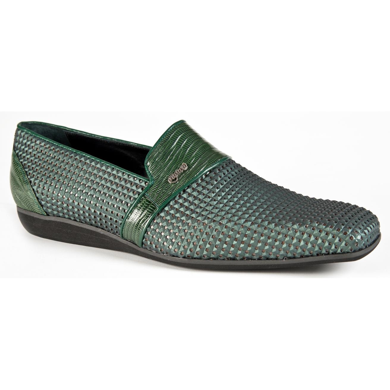 Mauri 2191/1 Forest Green Genuine Tejus/Fabric Dress Casual Loafers Shoes