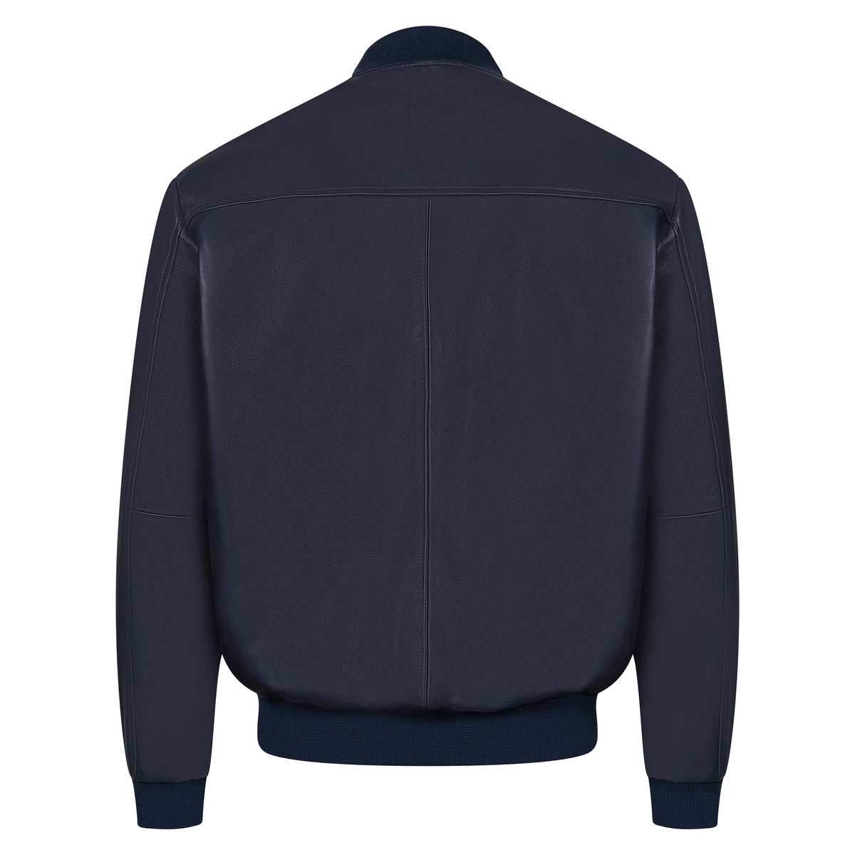 Jakewood 3443 Navy Genuine Persian Lamb/Leather Baseball Bomber Jacket