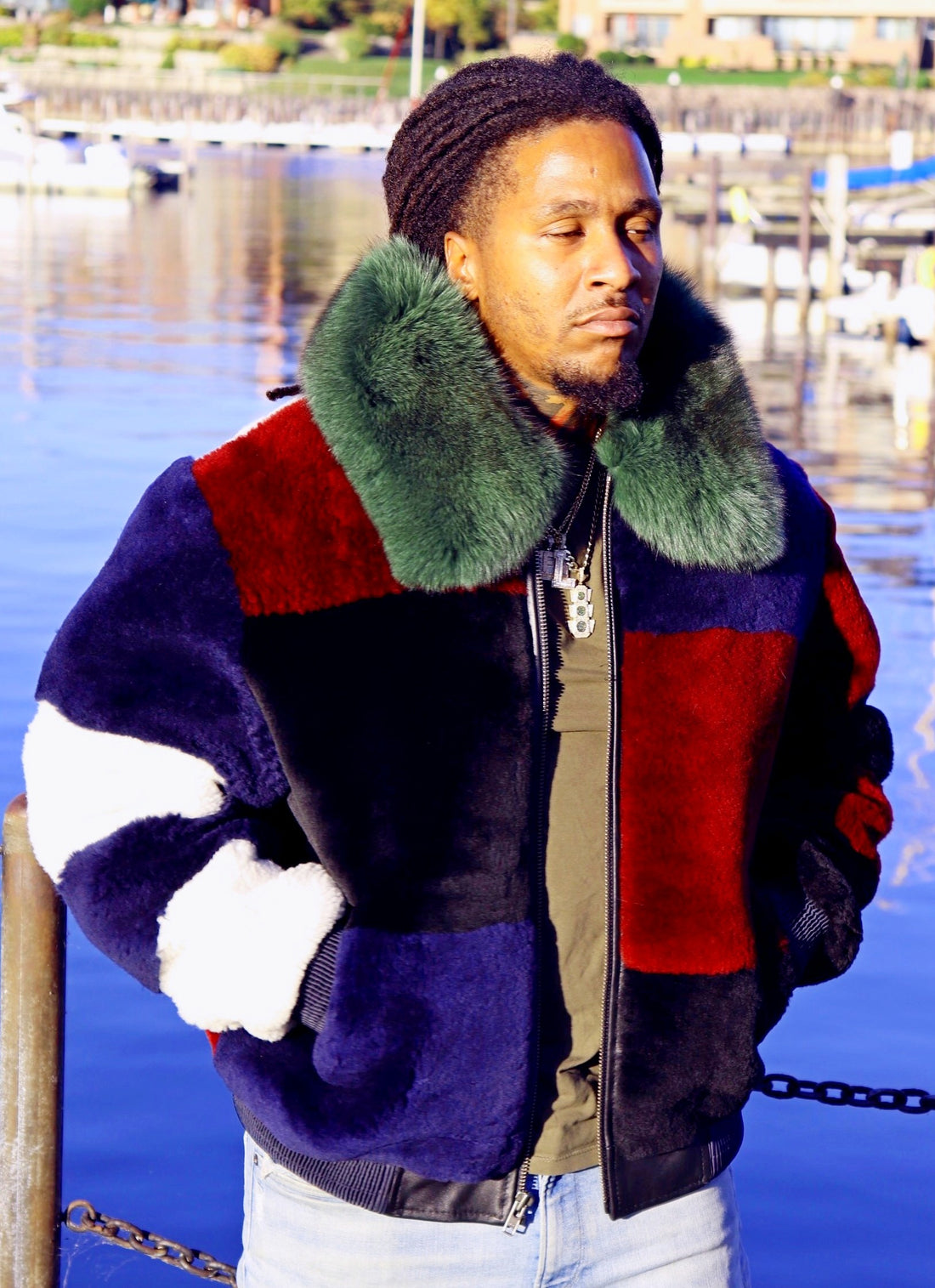 Jakewood 3470 Multicolor Genuine Mouton/Fur Jacket