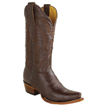 Los Altos 34M8307 Women's Brown Genuine Deer Snip Toe Cowgirl Boots - Suit Essence