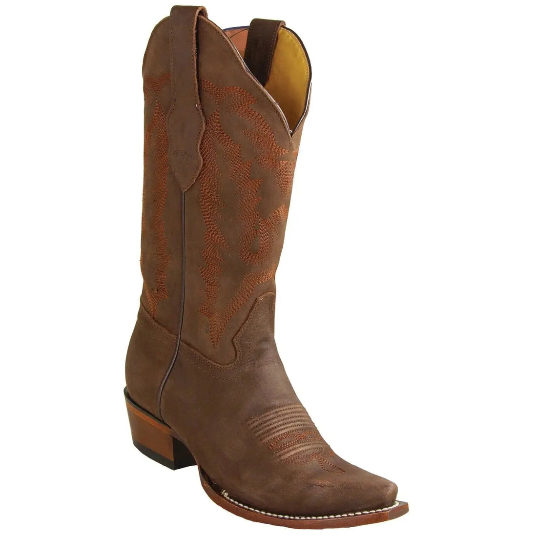 Los Altos 34M6207 Women's Brown Genuine Leather Snip Toe Cowgirl Boots