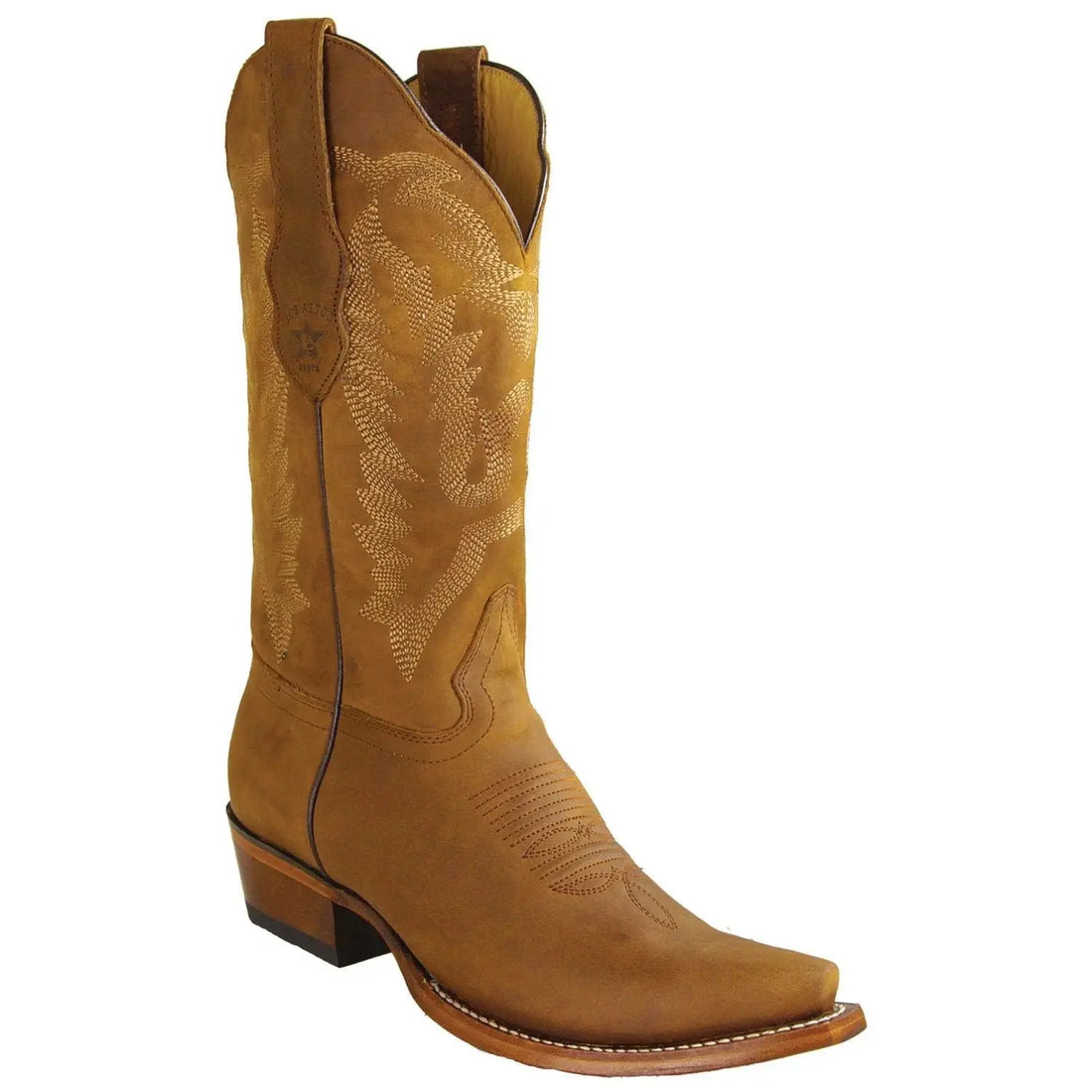 Los Altos 34M6231 Women's Tan Genuine Leather Snip Toe Cowgirl Boots