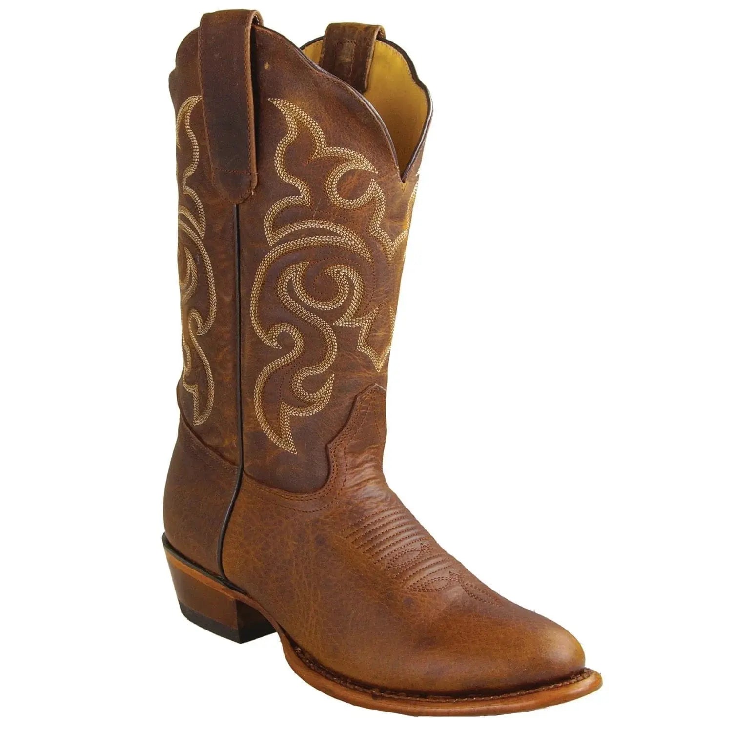 Los Altos 359940 Women's Walnut Genuine Leather Round Toe Cowgirl Boots - Suit Essence
