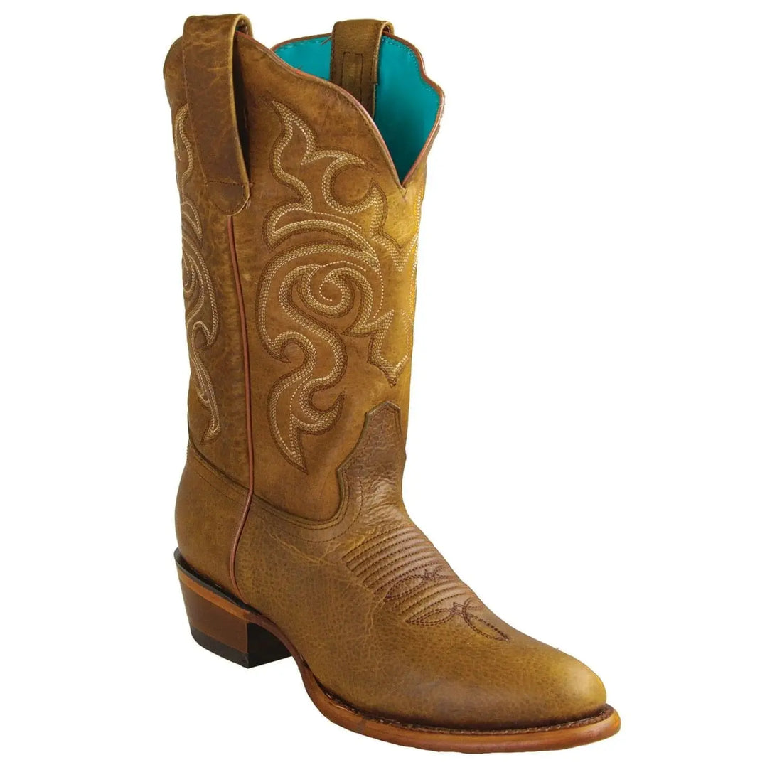 Los Altos 359951 Women's Honey Genuine Leather Round Toe Cowgirl Boots