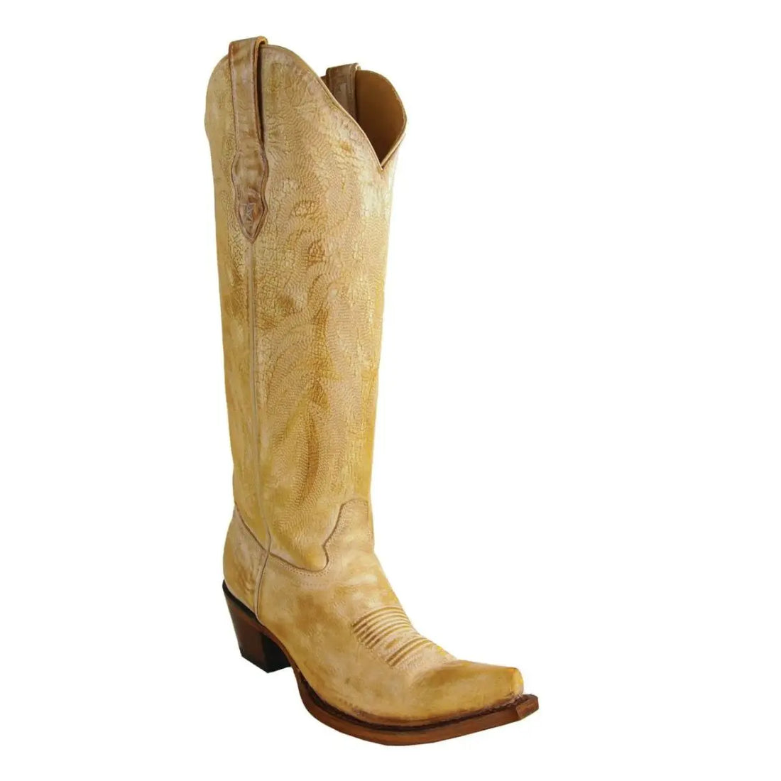 Los Altos 3813651 Women's Honey Genuine Leather Snip Toe Cowgirl Boots