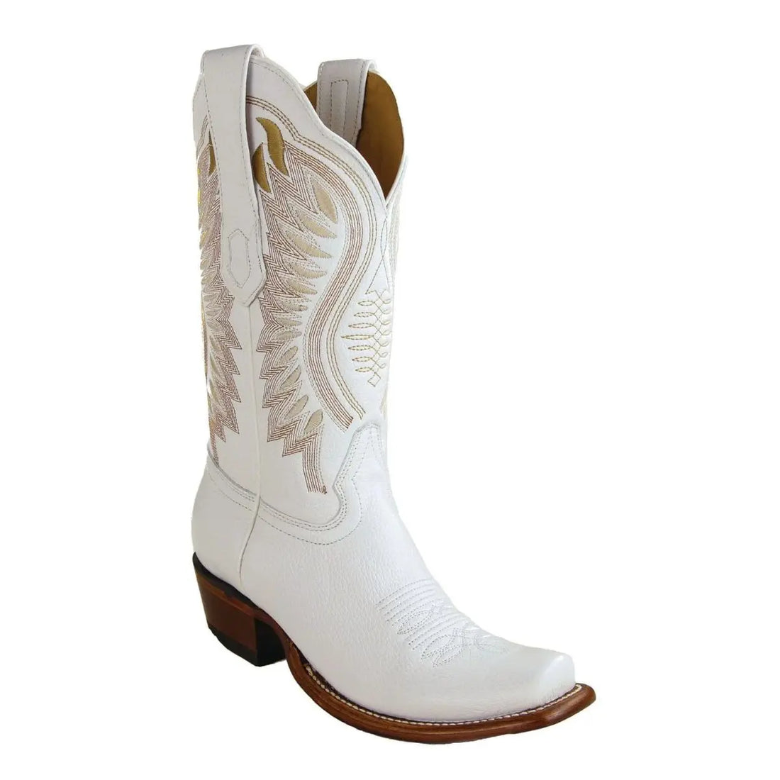 Los Altos 39N8328 Women's White Genuine Deer Dubai Boots
