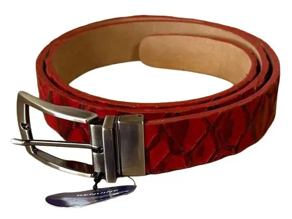 Belvedere 4000 Red Genuine Pirarucu Belt