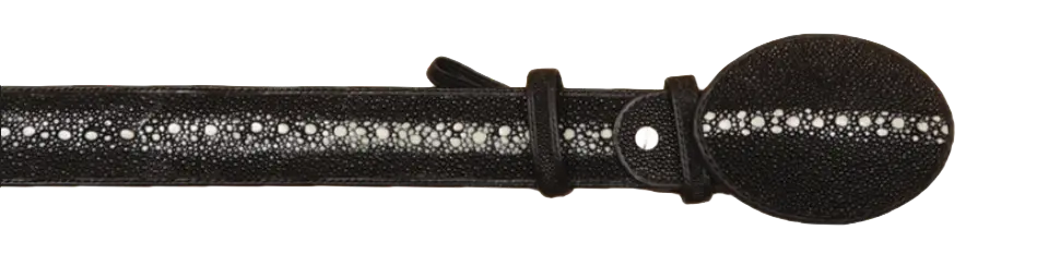 Wild West 2C111405 Black Genuine Full Rowstone Stingray Cowboy Belt