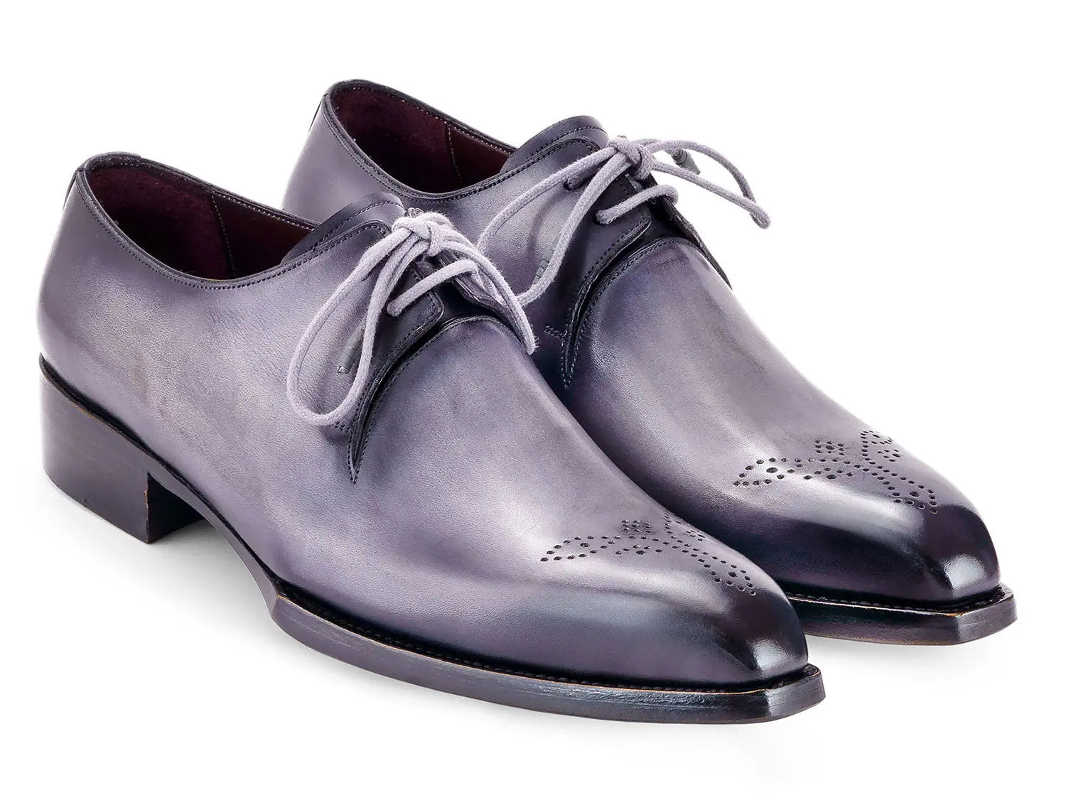 Paul Parkman Men's Gray Goodyear Welted Derby Shoes (ID#468S78) PAUL PARKMAN