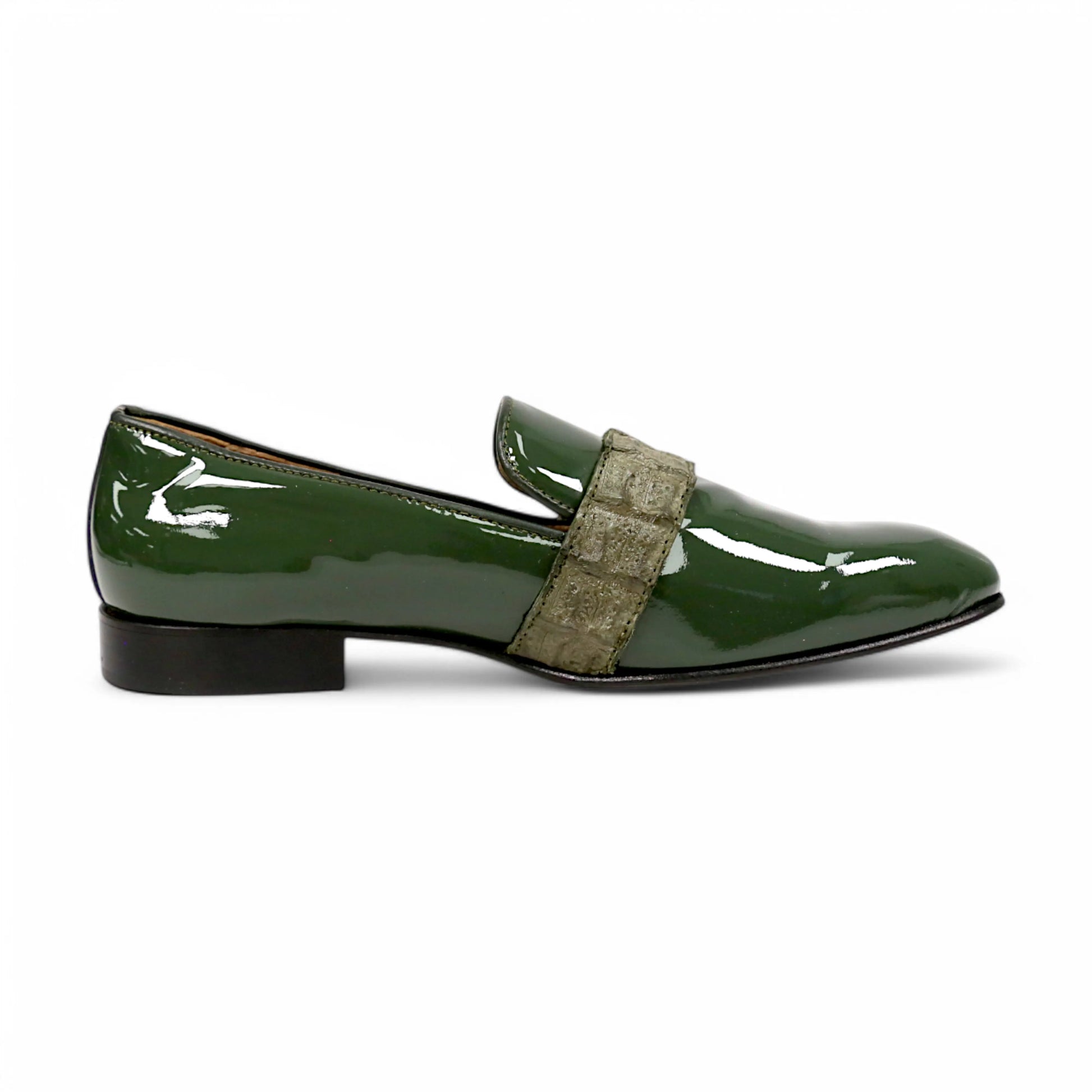Mauri 4709/8 Money Green Genuine Hornback/Patent Hand Painted Loafers