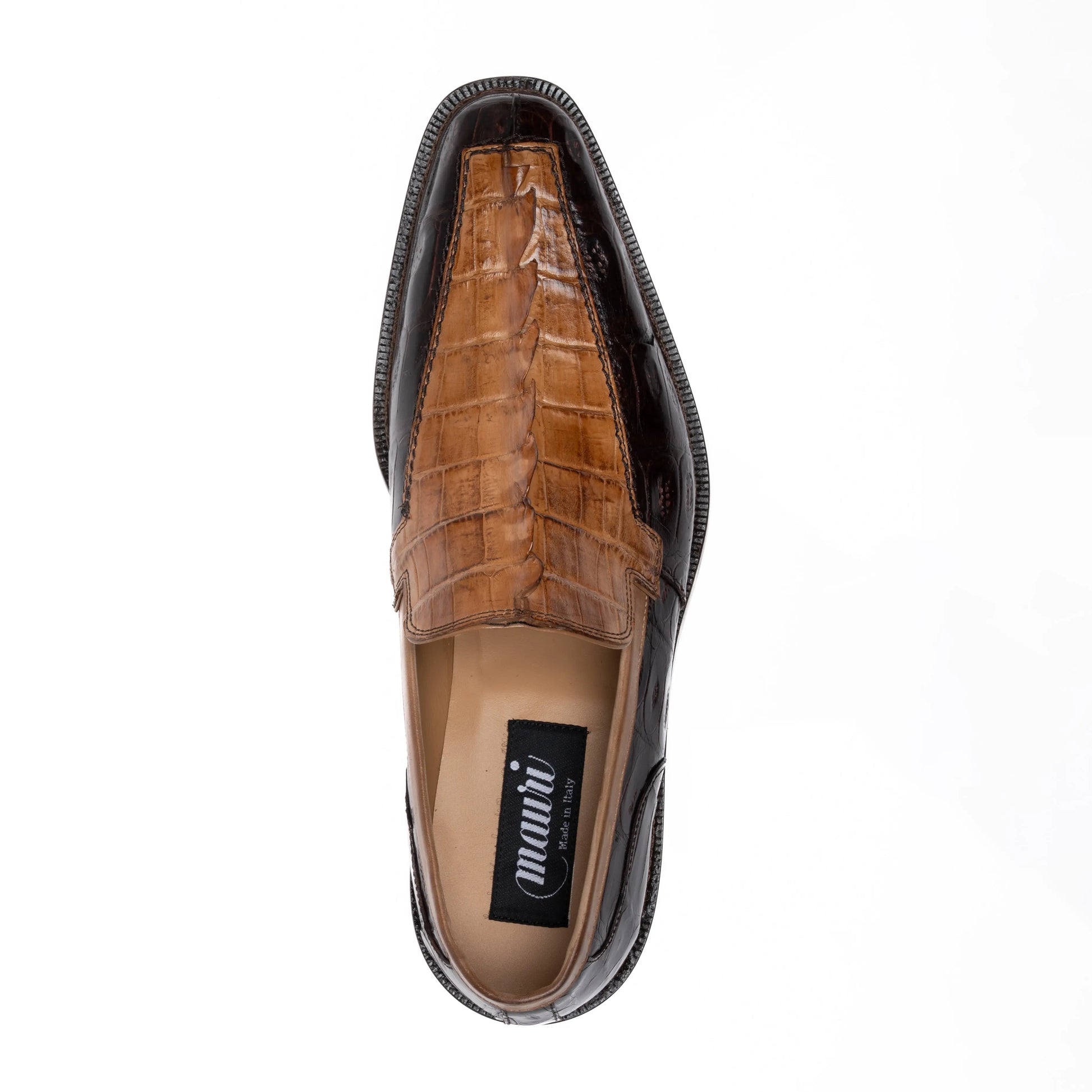 Mauri 4770/1 Sport Rust/Brandy Genuine Baby Crocodile/Hornback Tail Loafers