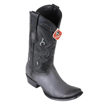 King Exotic 4790938 Men's Faded Gray Genuine Shark Dubai Toe Cowboy Boots