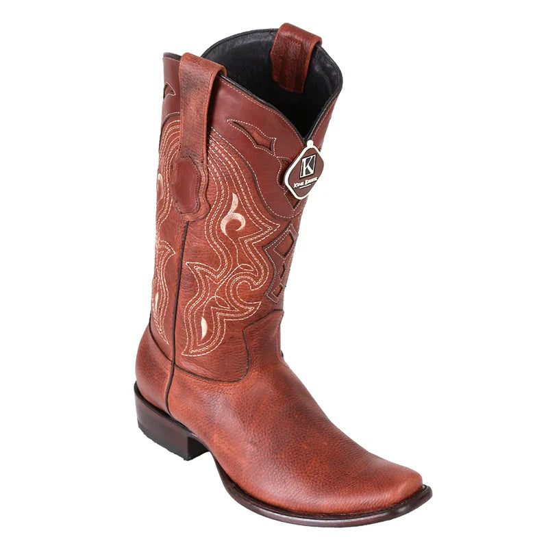 King Exotic 4792707 Men's Brown Genuine Leather Dubai Toe Cowboy Boots