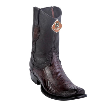 King Exotic 479B0516 Men's Faded Brown Genuine Ostrich Leg Dubai Toe Cowboy Boots