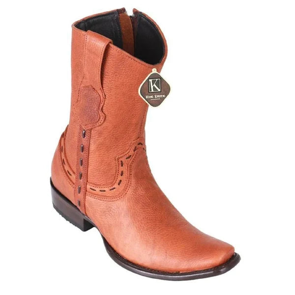 King Exotic 479B2751 Men's Honey Genuine Leather Dubai Toe Cowboy Boots