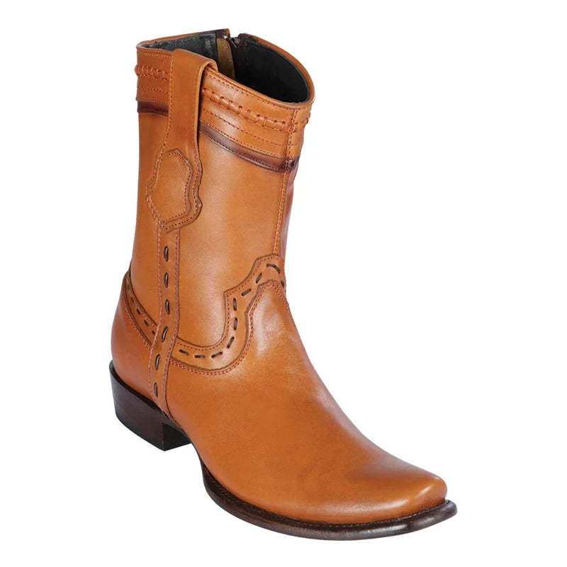 King Exotic 479B3851 Men's Honey Genuine Leather Dubai Toe Cowboy Boots